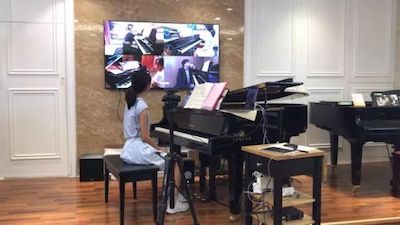 千亿球友会特邀艺术家浙江音乐学院钢琴系丁阳博士Hybrid远程教育大师班+音乐会圆满成功